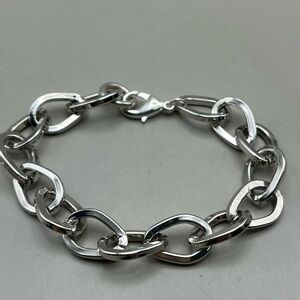 Chunky Silver Chain Link Bracelet Luxury Statement Accessory-Gift Idea